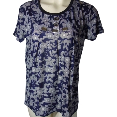 LADIES FASHION FLORAL POLYESTER TOP