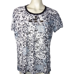 LADIES FASHION FLORAL POLYESTER TOP