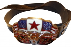 MENS COWBOY BELT &USA  BUCKLE