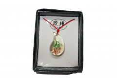 Rose in translucent pendant