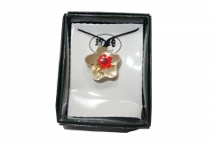 Rose in translucent pendant