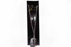 Letter pendant with silver chain R