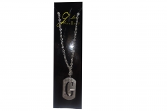 Letter Pendent With silver chain G