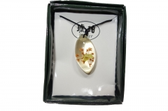 Rose in translucent pendant