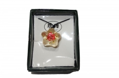 Rose in translucent pendant