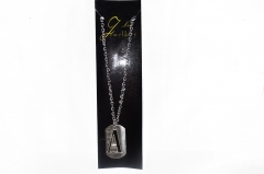 Letter pendant with silver chain A
