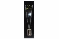 Letter pendant with silver chain E