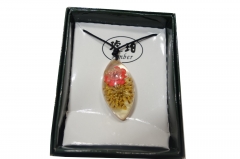 Rose in translucent pendant