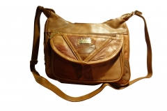PATCH LEATHER HAND BAG