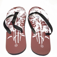 THONGS WITH PALM TREE PRINT