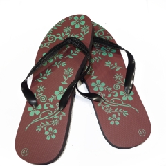THONGS WITH FLOWER PRINT