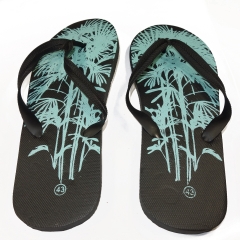 THONGS WITH PALM TREE PRINT