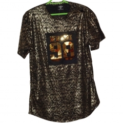 CHEERA BLACK AND GOLD SHIVERS T SHIRT