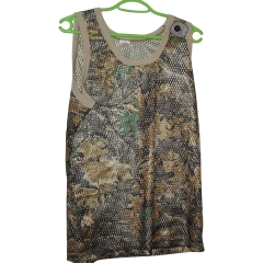 MENS MESH SINGLET WITH CAMO FOREST PRINTS