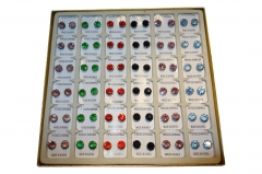 36 BIRTHSTONE STUD EARINGS TO DISPLAY CARD