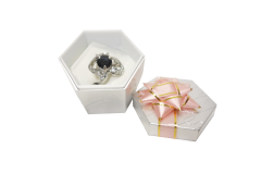 LADIES DIMONTI DRESS RING WITH CENTER COL STONE IN GIFT BOX