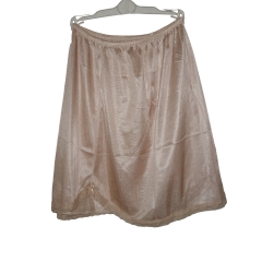 UNDERSKIRT 100% POLYESTOR COPPER BROWN  WITH LACE BORDER SIZES FROM S M L  XL