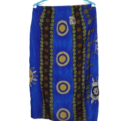 100% RAYON SKIRT WITH ELASTIC WAIST IN TRADITION PRINTS FREE SIZE 14-16