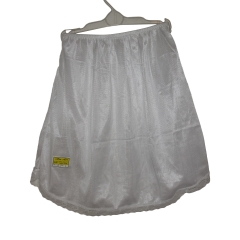 UNDERSKIRT 100% POLYESTOR WHITE  WITH LACE BORDER SIZES FROM S M L  XL