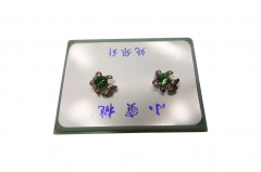 RHODIUME STUDS WITH COL STONE INSETS IN PVC GIFT BOX