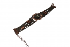 COPPER FLOWER AND BANK ANKLET
