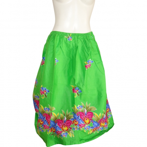 COTTON SKIRT WITH FLORAL BORDER PRINTS