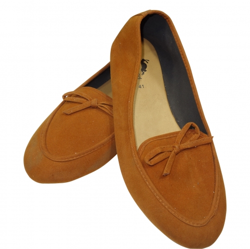 LADIES SUEDE CASUAL SLIP ONS ONE SIZE ONLY 41EU