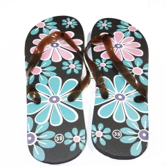 THONGS WITH FLOWER PRINT