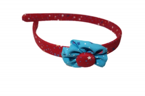 Girls Head Band With Happy  bow rose