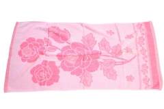 bathrom  hand towell  rose print reversable 100x47cms