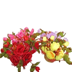 BOUQUET OF ROSE BLOOMS  With Chives