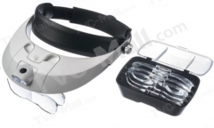 Lente Dingrandimento A Montatura Per Occhiali A LED Con 5 Lenti Intercambiabili Per La Lettura, Ecc. MG81001-G