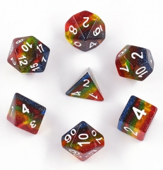 Starlit Rainbow Dice Set 7pc for Role Playing Game