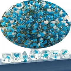Blue flower dice