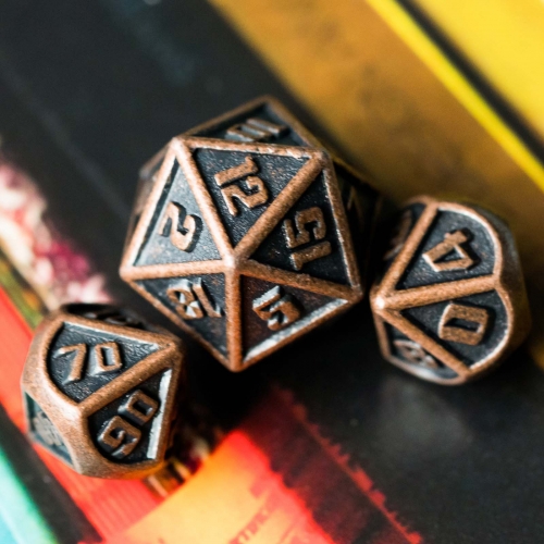 10mm Mini Metal DND Dice Set With Bag