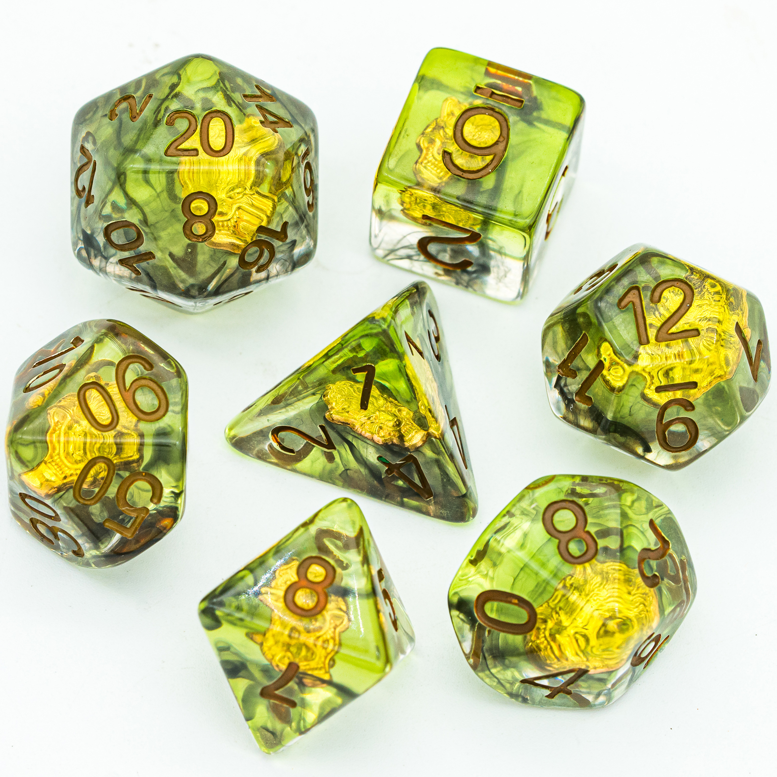 Full Set 12 character weapon Resin Dice Set With Bag