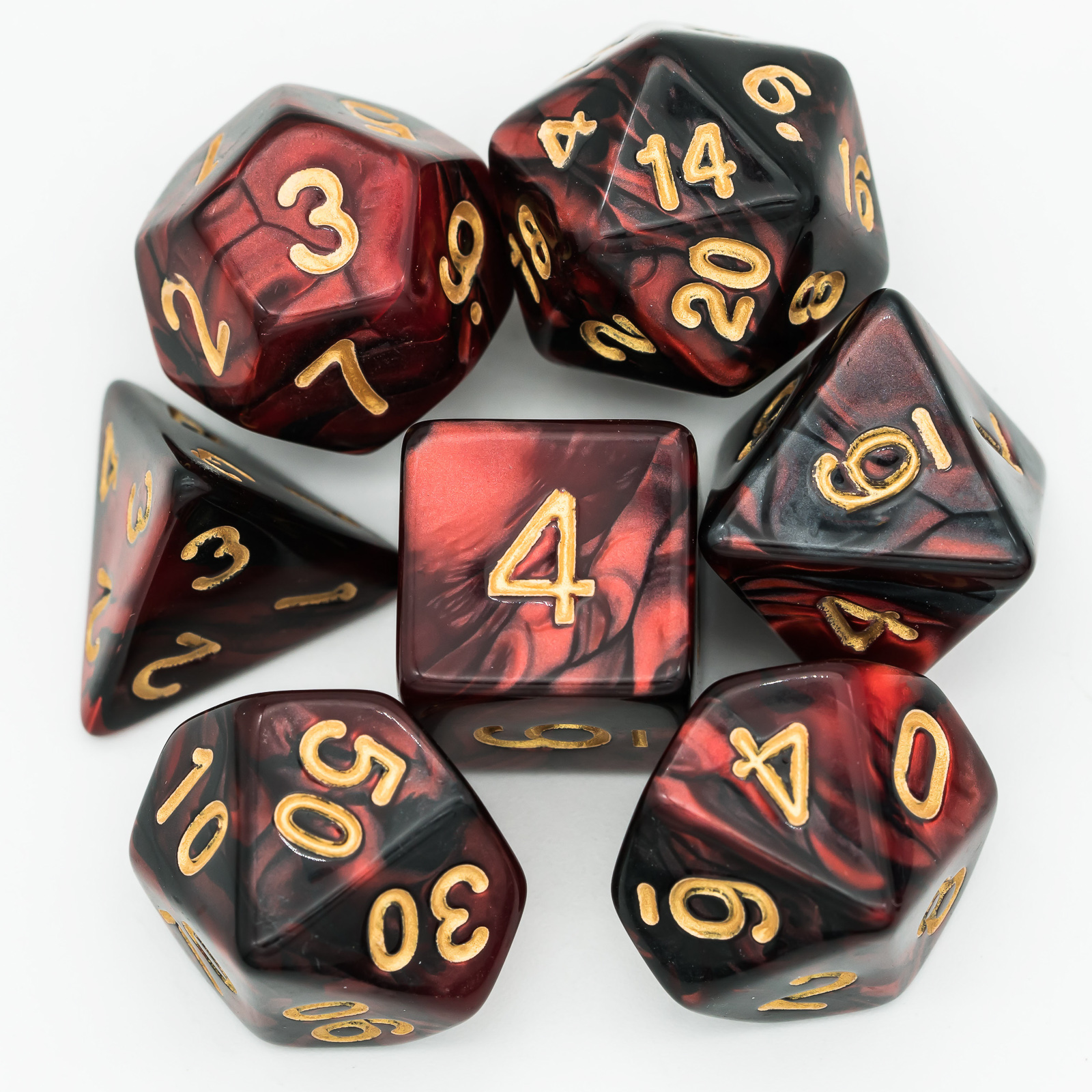 Mixed Color Pearl Texture Acrylic Dice Set