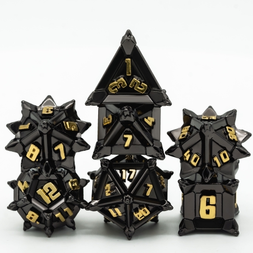 Cusdie Pinwheel Metal D&D Dice Set, 7 Pcs DND Dice, Polyhedral Dice Set,  for Role Playing Game MTG Pathfinder