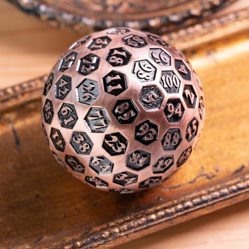 D100 Polyhedral Metal DND Dice With Box