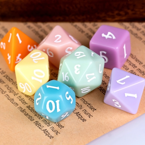 cusdie Macaron D&D Dice Multi-colors DND Dice Set Polyhedral Dice for Warhammer DND Role-Playing Board Game MTG RPG D&D