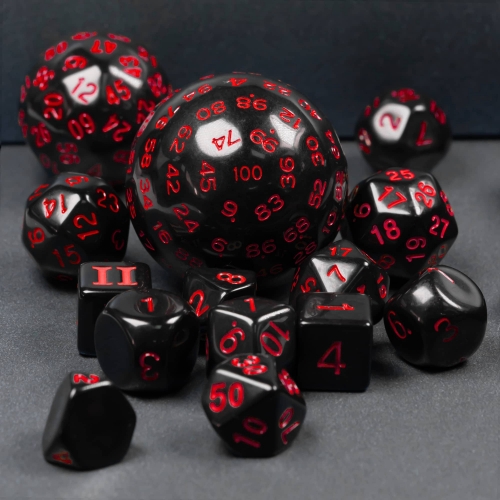 15 Pcs/Set Polyhedral DND Dice Set D&D Dice with PU Leather Bag