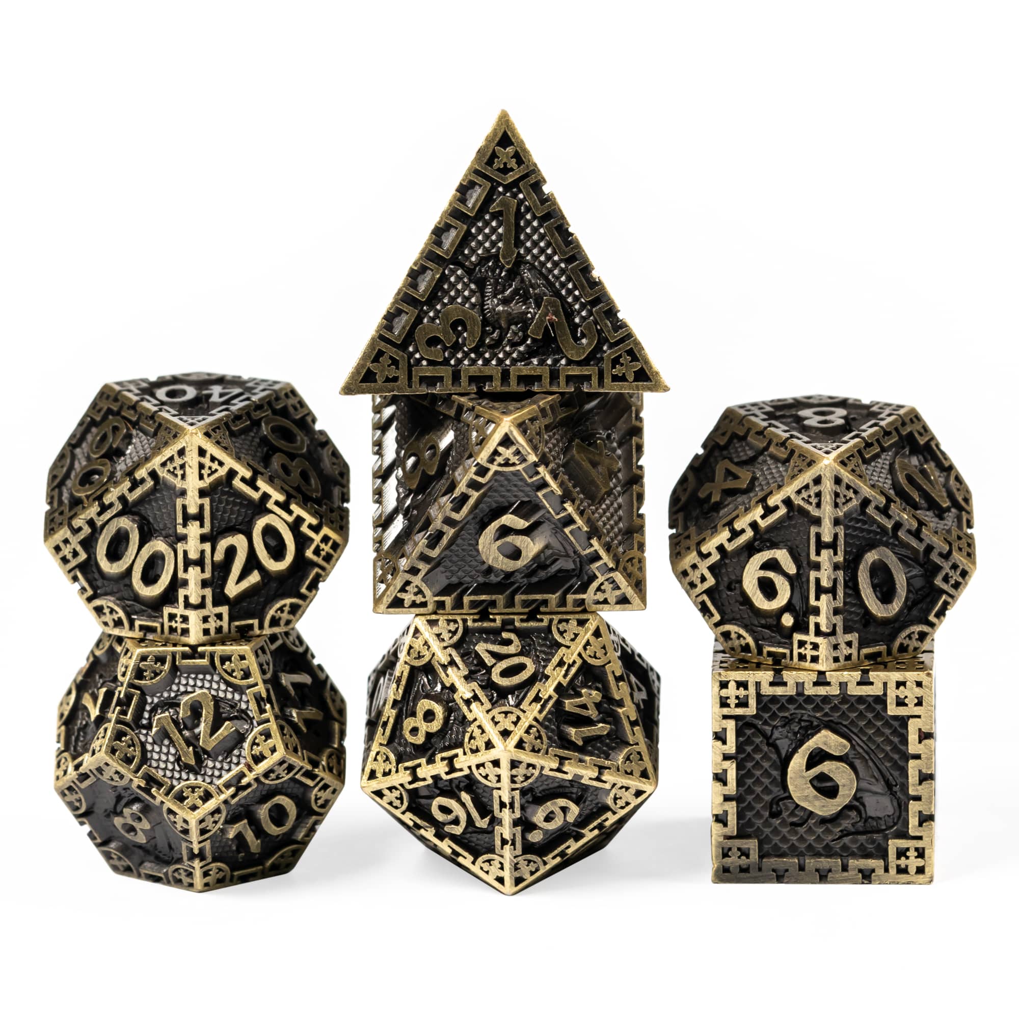 Cusdie Sharp Edges DND dobbelstenen, 7 stuks D & D