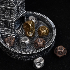 Cusdie Metal D&D Dice Set, 7 Pcs Metal DND Dice, Polyhedral Dice Set, for Role Playing Game MTG Pathfinder-Like Pebbles