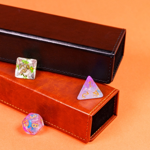 Wooden Dice Storage Case With Magnetic Lid – Holds 7-Piece Set, Red Sandalwood Box - View #9