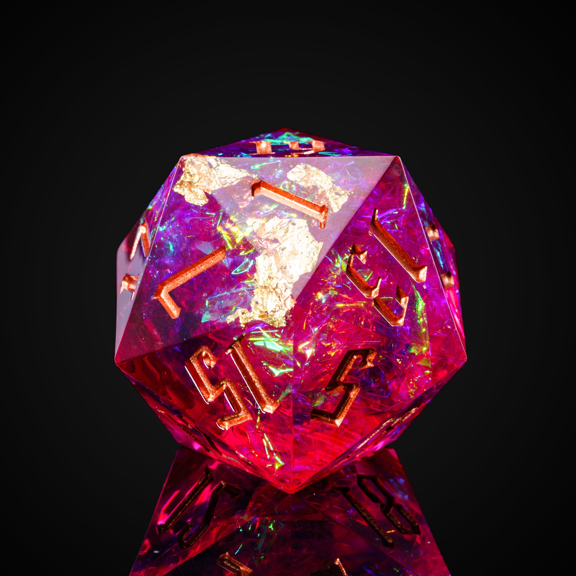 Cusdie 33MM D20 DND Dice Sharp Edges Dice, 20 Sided Dice with Colorful