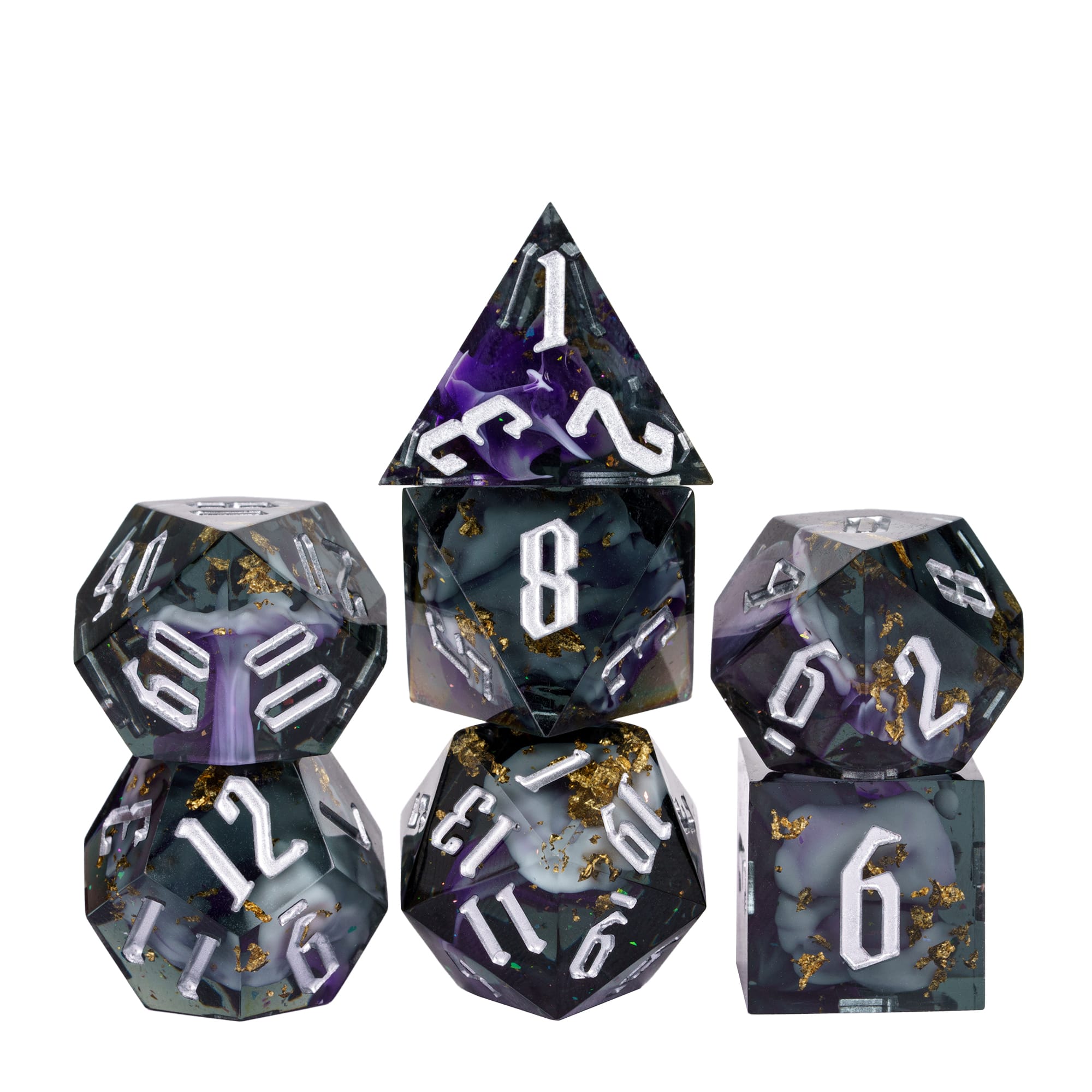 Cusdie DND Dice Set Handmade 7 Piece Dice with Sharp Edge, D&D Dice Set Cusdie DND Dice Set Handmade 7 Piece Dice with Sharp Edge, D&D Dice Set