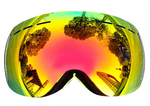 X-LOUNGE  Ski Goggles, Snowboard Goggles Double Lens Anti-slip Strap Anti-Fog UV Protection Skating Goggles with Detachable Lens & Strap For Women Men