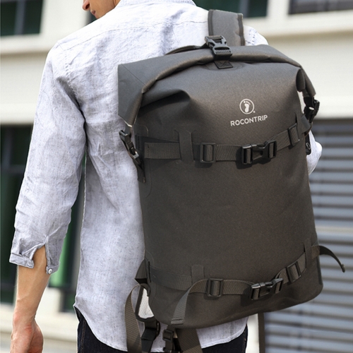 ROCONTRIP Waterproof Backpack Dry Bag, Ultra Lightweight Durable Backpack Comfortable Ergonomic Padded Back Design for Hiking Camping Travel Kayaking