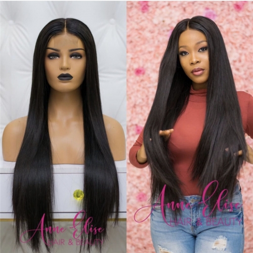 2020 new style women's long straight lace front wig