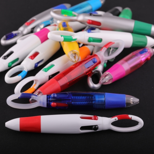 Multi Color Pen with Carabiner